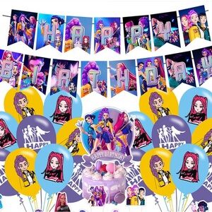 Kpop Demon Hunters Birthday Party Decorations